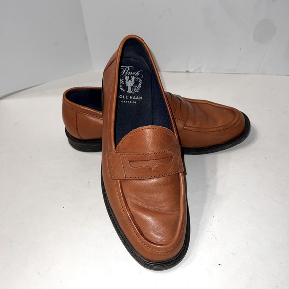 COLE HAAN Pinch brown leather loafers 7.5 - Picture 1 of 6